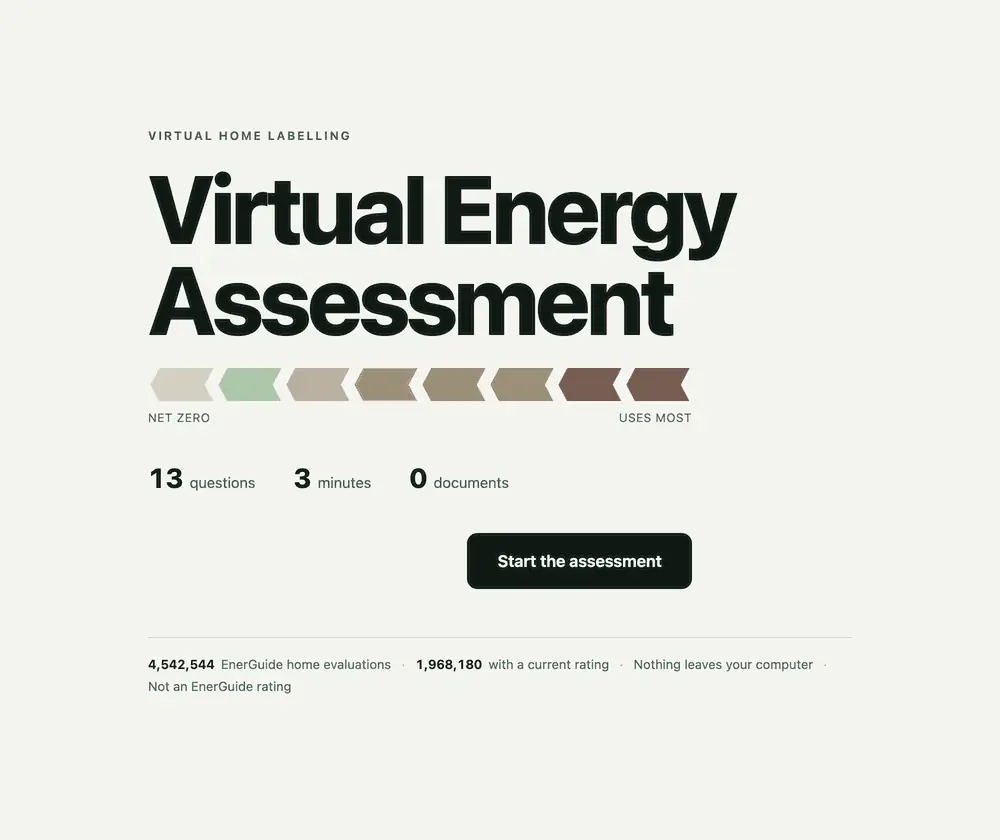 Virtual Energy Assessment questionnaire and results walkthrough